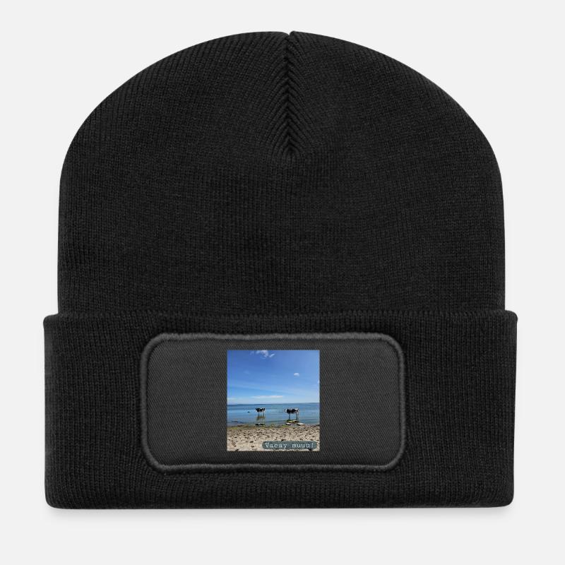 Vacay muuu - Recycled Patch Beanie - black
