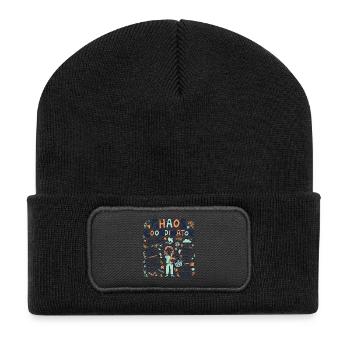 Chaos Coordinator Mum - Recycelte Patch Beanie - Schwarz - Vorne