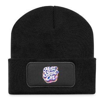 Most Sleep On Retro Neon 3D - Recycled Patch Beanie - black - Front