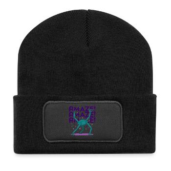 Personnage extraterrestre inspiré de Rocky - Beanie recyclé à patch - noir - Devant