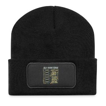 Home Schooling - Recycelte Patch Beanie - Schwarz - Vorne
