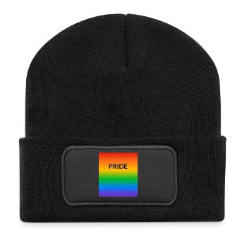 Pride Rainbow LGBTQ - Recycled Patch Beanie - black - Front