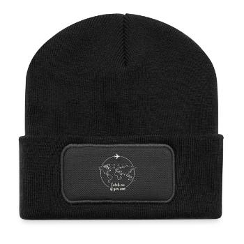Catch me Travel Design - Beanie recyclé à patch - noir - Devant