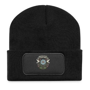 Menschen Rechte statt rechte Menschen Peace Demo - Recycelte Patch Beanie - Schwarz - Vorne