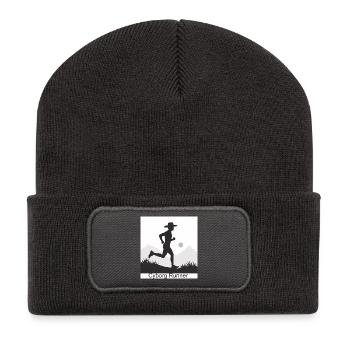 Coureur Cyborg - Beanie recyclé à patch - charbon - Devant