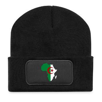 Algerien_Flagge_Afrika - Recycelte Patch Beanie - Schwarz - Vorne