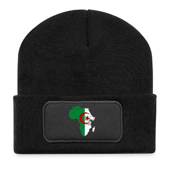 Algerien Flagge Afrika - Recycelte Patch Beanie - Schwarz - Vorne
