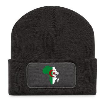 Algeria Flag Africa - Recycled Patch Beanie - dark grey - Front