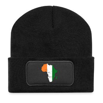 Drapeau de la Côte d’Ivoire Afrique utilisé - Beanie recyclé à patch - noir - Devant