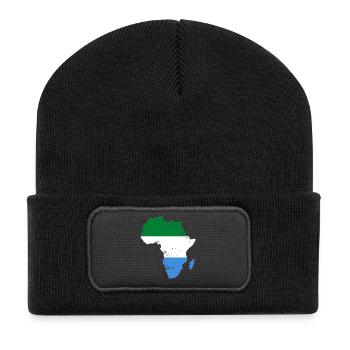 Sierra_Leone_Flagge_Afrika_used - Beanie recyclé à patch - noir - Devant