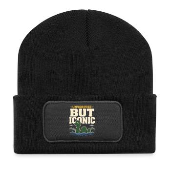 Monstre du Loch Ness Nessie Cryptide du Loch Ness - Beanie recyclé à patch - noir - Devant