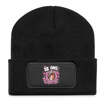 Hello Twelve 12 Ans Est 2014 Anniversaire - Beanie recyclé à patch - noir - Devant