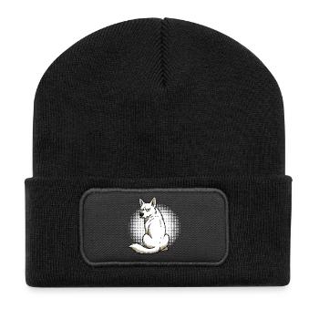 White Shepherd Shepherd Shepherd Dogs - Recycled Patch Beanie - black - Front