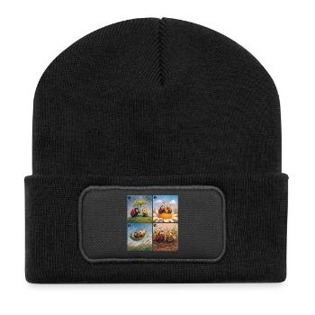 Ladybug and Bee: A Beautiful Friendship - Recycled Patch Beanie - black - Front