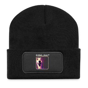 C'est du Jazz? Humour chien Jazz, concert musicien - Beanie recyclé à patch - noir - Devant