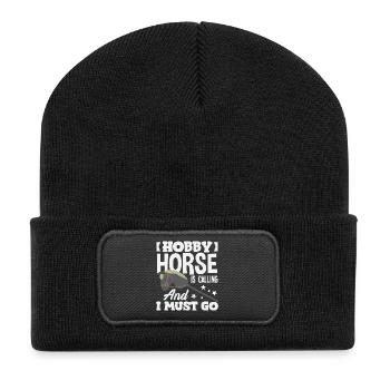 Hobby Horse Calls I Have To Go - Recycled Patch Beanie - black - Front