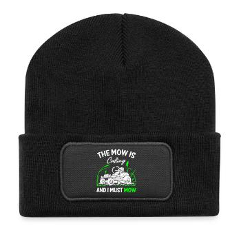 The_Mow_is_Calling_and_I_Must_Mow - Beanie recyclé à patch - noir - Devant