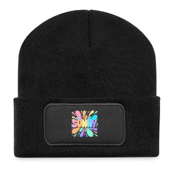 Sunny Splash Lettres Multicolores - Beanie recyclé à patch - noir - Devant