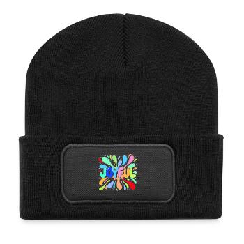 Éclat Joyeux Gerbes Colorées - Beanie recyclé à patch - noir - Devant