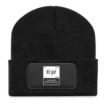 Ei jo! - Saarländisch für Profis - Element-Kachel - Recycelte Patch Beanie - Schwarz - Vorne