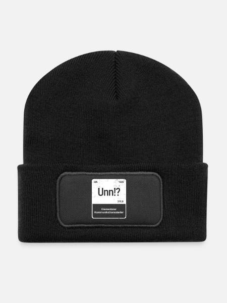 Unn!? - Saarländisch für Profis! - Recycelte Patch Beanie - Schwarz