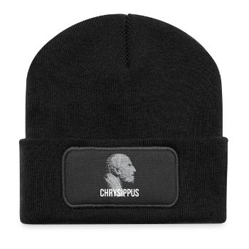 Chrysippus Bust Silhouette - Recycled Patch Beanie - black - Front
