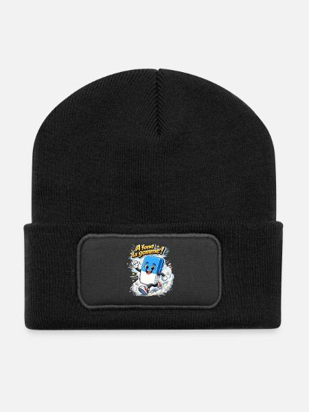 A fond la gomme ! - Beanie recyclé à patch - noir