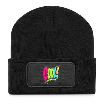 Cool Graffiti Streetart Neon Spray Design Shirt - Recycelte Patch Beanie - Schwarz - Vorne