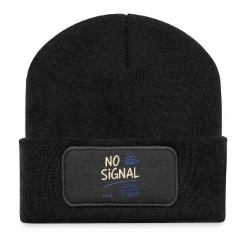 No Signal – Disconnected Vibes - Recycled Patch Beanie - black - Front