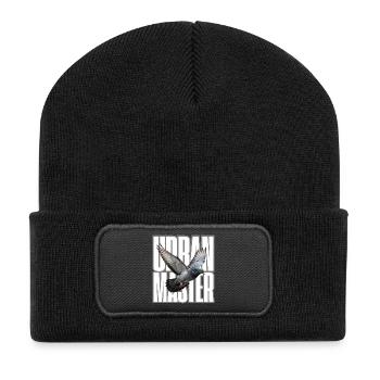 Urban Master Taube - Recycelte Patch Beanie - Schwarz - Vorne