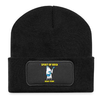 Spirit of Rock Ghost Gitarrist - Recycelte Patch Beanie - Schwarz - Vorne