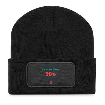 Abschluss 2027 Lädt Lustiger Spruch Schule - Recycelte Patch Beanie - Schwarz - Vorne