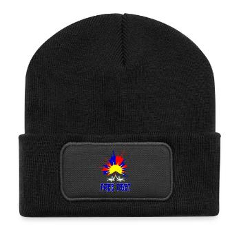 free tibet - Beanie recyclé à patch - noir - Devant