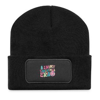 Christmas Xmas Saying In My Christmas Era - Recycled Patch Beanie - black - Front