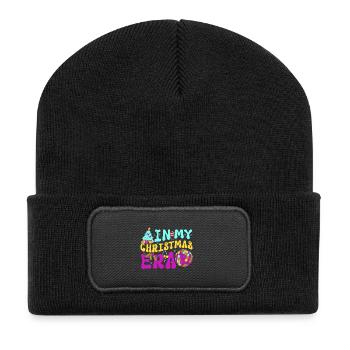 Christmas Xmas Saying In My Christmas Era - Recycled Patch Beanie - black - Front