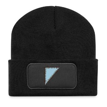 flicken3 - Recycelte Patch Beanie - Schwarz - Vorne