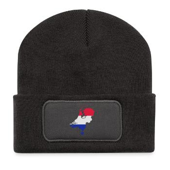 Pays-Bas - Beanie recyclé à patch - charbon - Devant