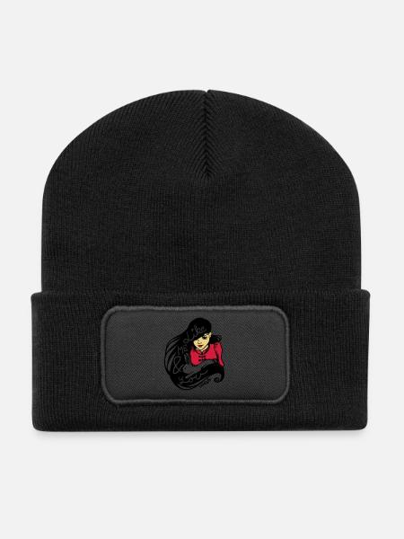 Like me and you - Recycled Patch Beanie - black