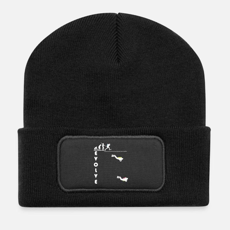 evolve_white - Beanie recyclé à patch - noir