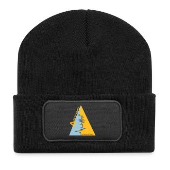Alpe d'Huez - Recycelte Patch Beanie - Schwarz - Vorne