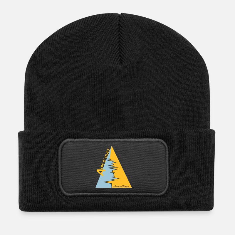 Alpe d'Huez - Recycelte Patch Beanie - Schwarz