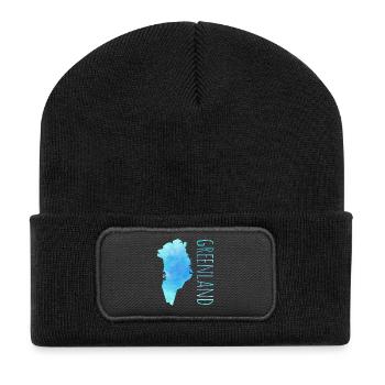 greenland - Recycelte Patch Beanie - Schwarz - Vorne