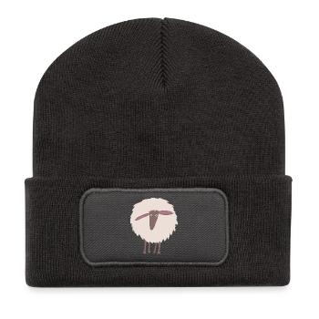 Schaf - Recycelte Patch Beanie - Dunkelgrau - Vorne