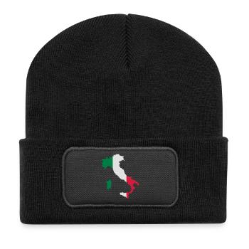 Italie - Beanie recyclé à patch - noir - Devant