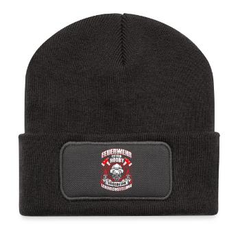 Feuerwehr Hobby - Recycelte Patch Beanie - Dunkelgrau - Vorne