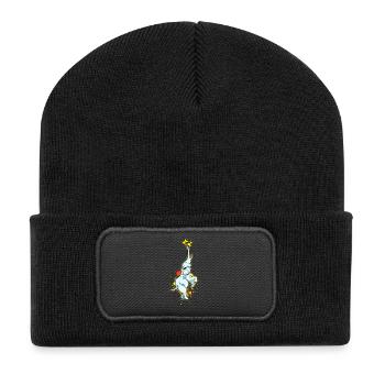 elephant blob circus feat balance artist - Recycled Patch Beanie - black - Front