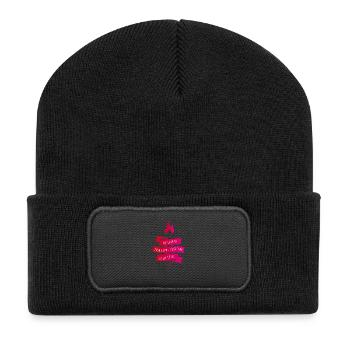 My Love est votre groupe d’amour amour rose Vintage Fire - Beanie recyclé à patch - noir - Devant