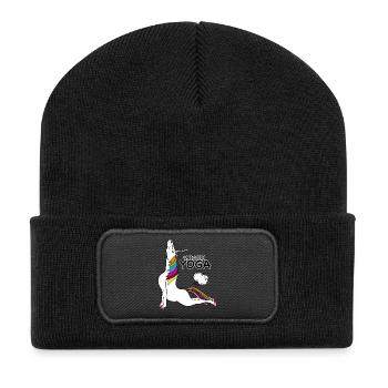YOGA UNICORN - POSITION COBRA - Beanie recyclé à patch - noir - Devant