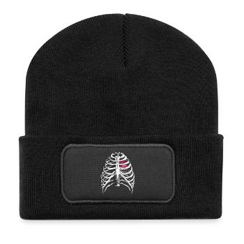 Kettlebell Heart // Love - Recycled Patch Beanie - black - Front