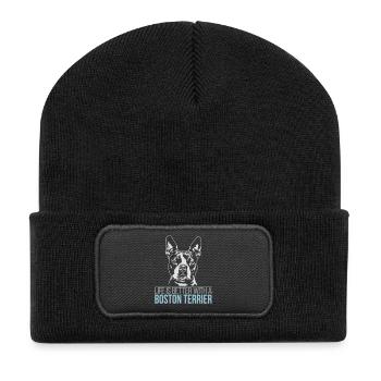 BOSTON TERRIER life is better - Recycled Patch Beanie - black - Front